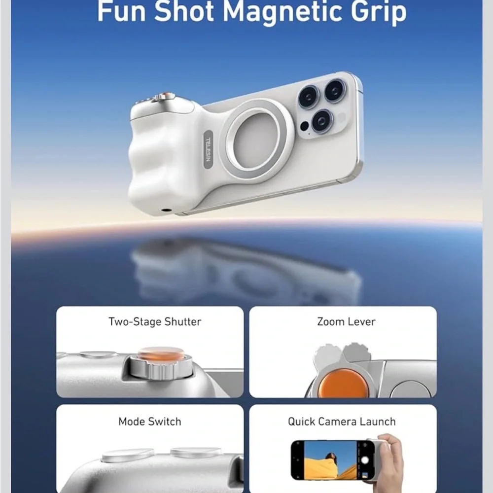 🚨BUNDLE ALERT 🚨 Tekesin Fun Shot Magnetic Grip2 & Magnetic C03 selfie light